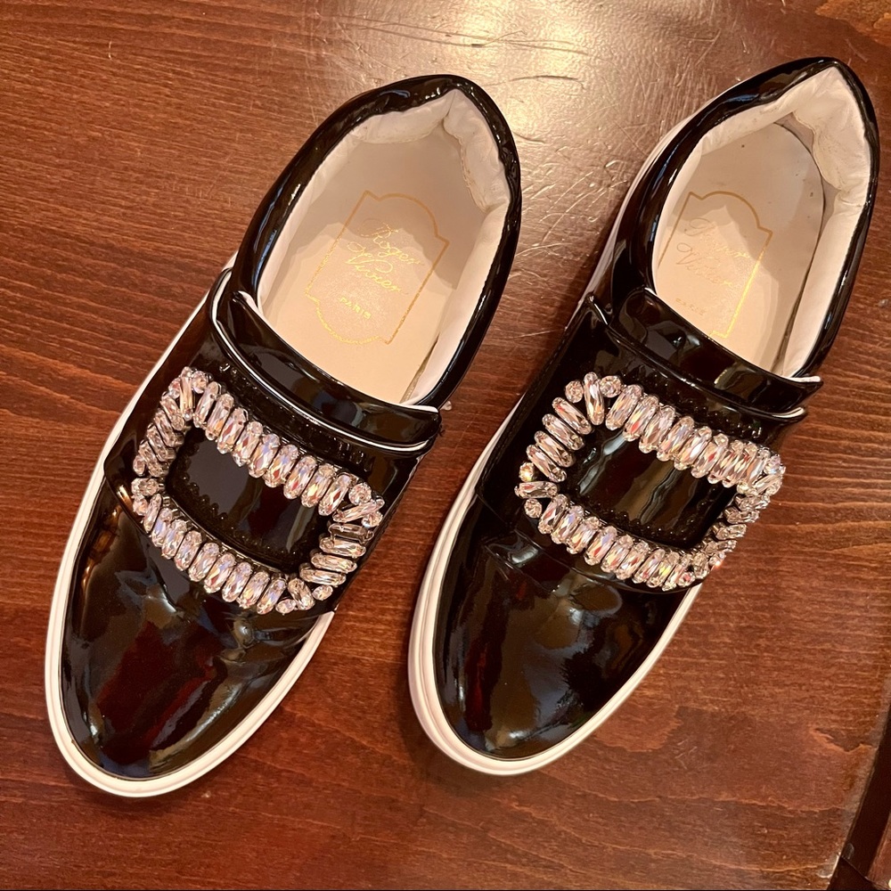 Roger Vivier Sneaky Viv Crystal Buckle Sneaker 37
